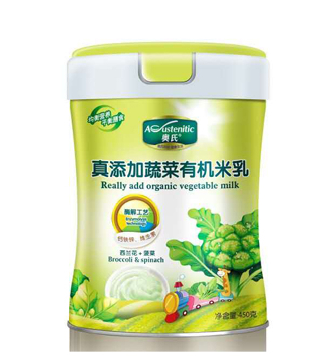 450克真添加西兰花菠菜有机米乳